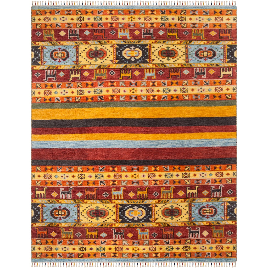 SAFAVIEH Hand-knotted Nomad Iliyana Southwestern Tribal Wool Rug