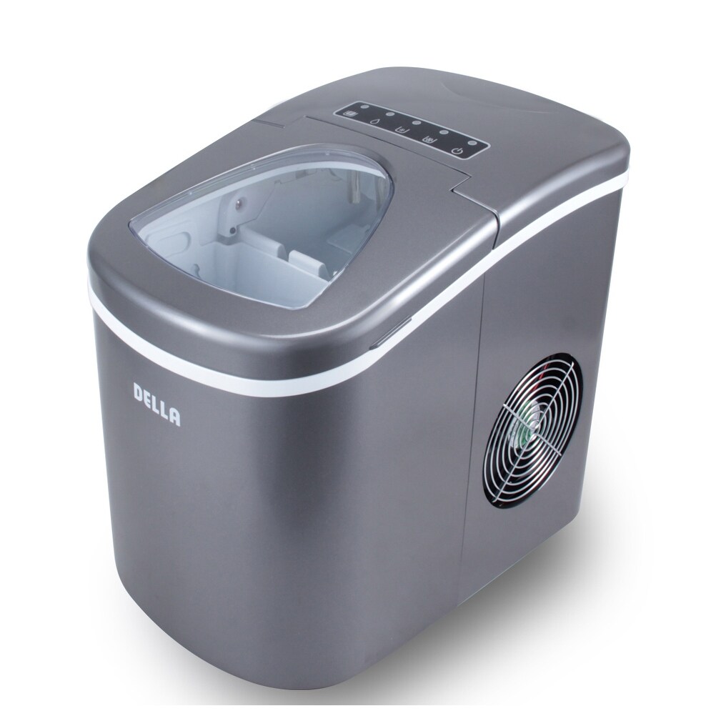 SMETA Portable Compact Ice Maker Machine Counter Top Produce 26Lb/Day,Silver