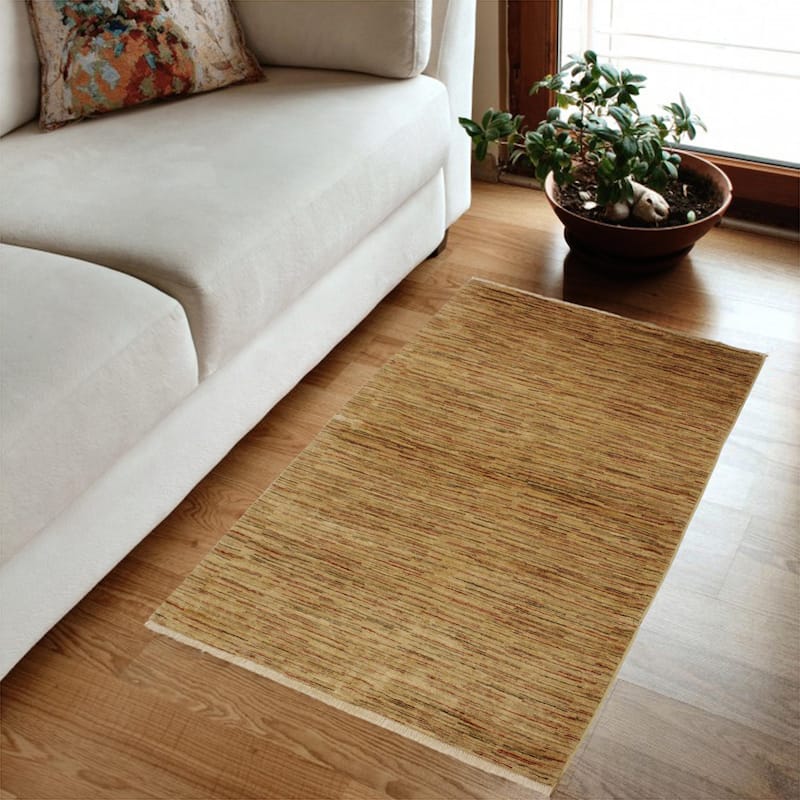 Boho Earthline Gabbeh Hand Knotted Wool Area Rug