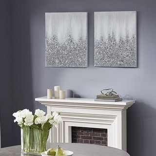 Heavily Embellished 2-piece Canvas Wall Art Set - Bed Bath & Beyond ...