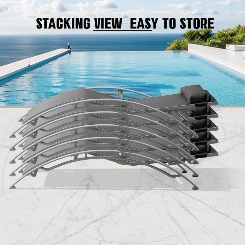 Set of 2 Pool Lounge Chairs for Lake