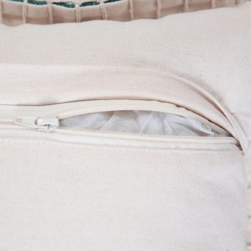 Sevita Guapo Casual Solid Stitched Edge Cotton Throw Pillow