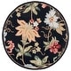 preview thumbnail 40 of 63, SAFAVIEH Handmade Chelsea Rubi French Country Floral Wool Rug 6' x 9' Oval - Black - Oval