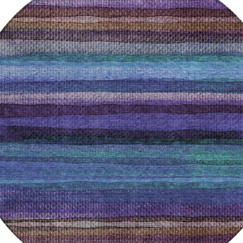 HomeRoots Striped Transitional Rectangle Outdoor Rug