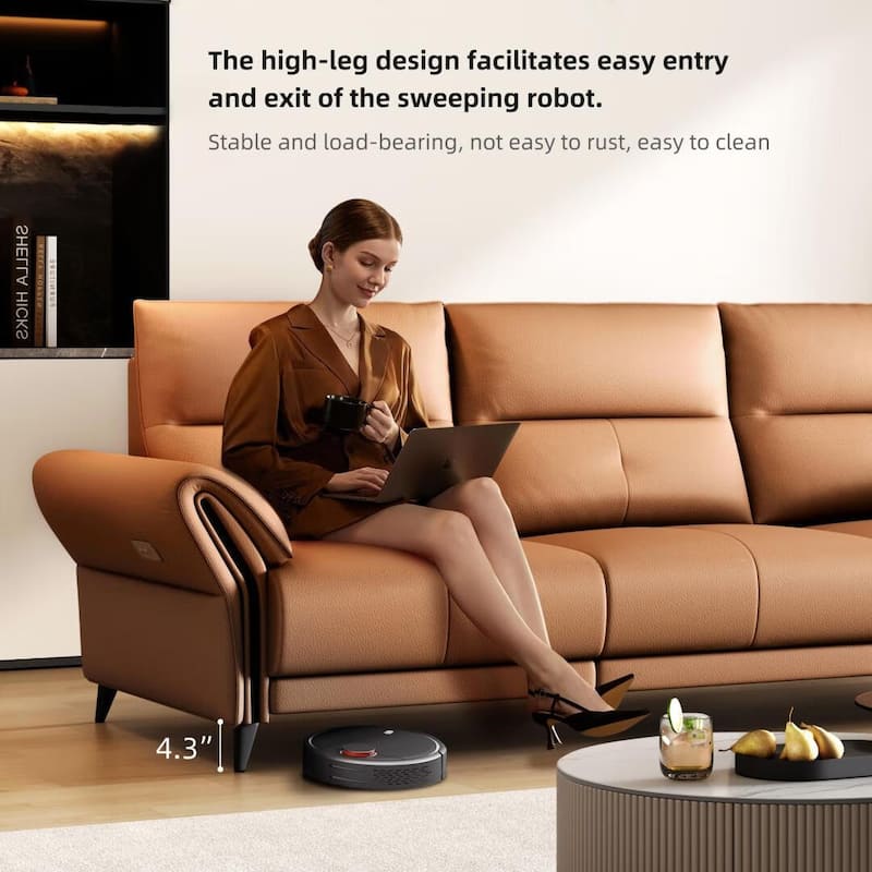 112.5'' Vegan Leather Power Reclining Sofa with USB Charging Port