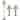 Set of Three Metal Lamps