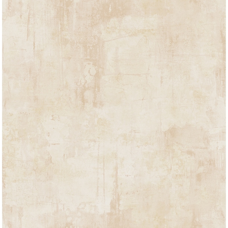 Seabrook Designs Fiona Faux Unpasted Wallpaper - 20.5 in W x 33 ft. L - 20.5 in W x 33 ft. L - Metallic Parchment & Barely Blush