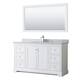Option White / White Carrara Marble Top / Polished Chrome