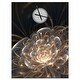 preview thumbnail 4 of 13, Designart 'Fractal Flower with Golden Rays' Oversized Floral Wall CLock