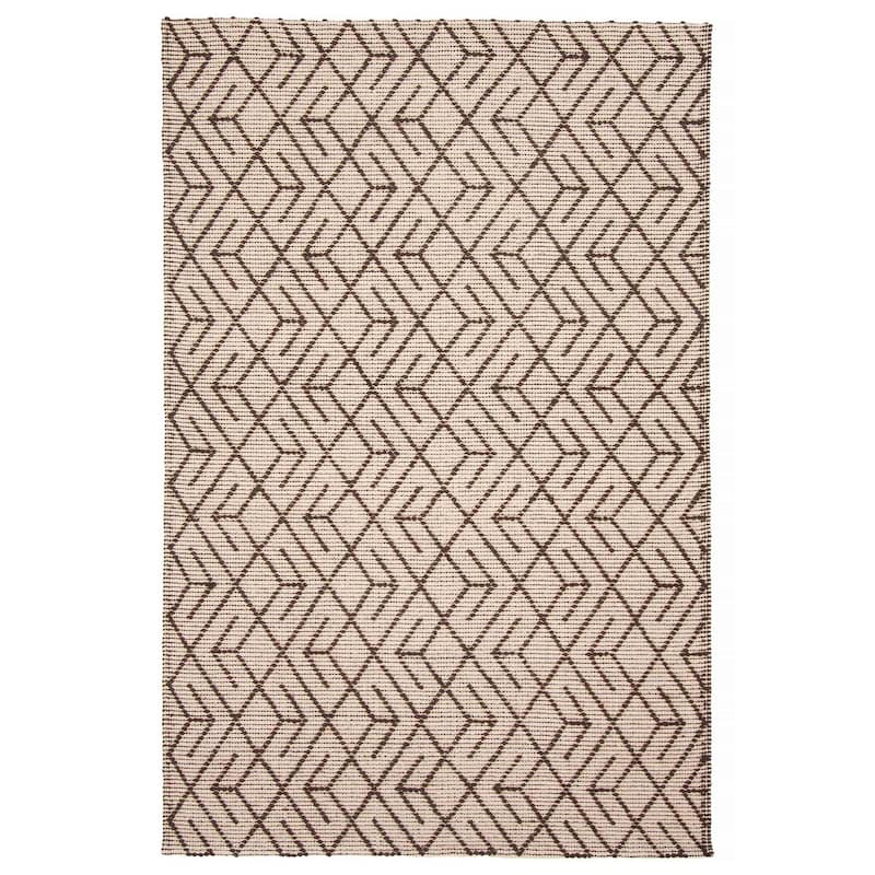 ECARPETGALLERY Braid weave Sienna Brown Wool Rug - 5'1 x 7'10 - Brown - 5'1 x 7'10