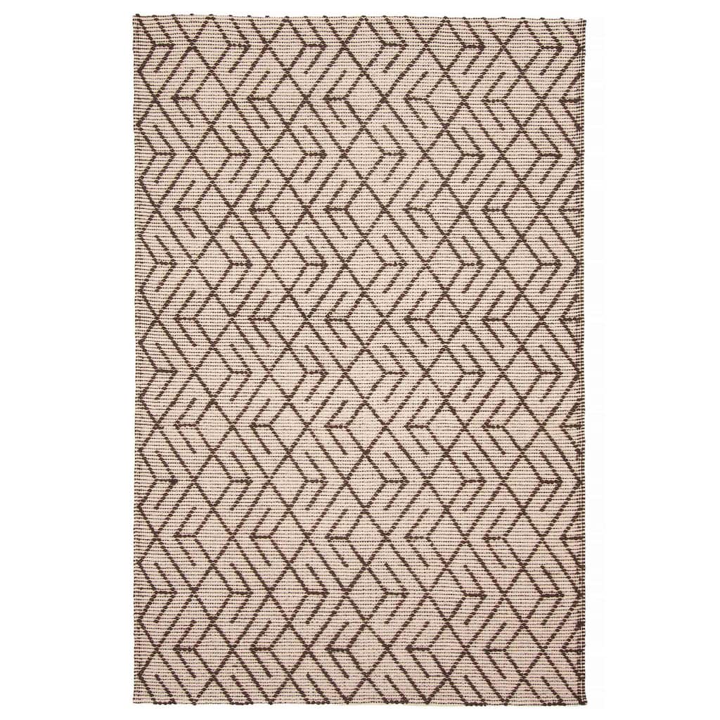 ECARPETGALLERY Braid weave Sienna Brown Wool Rug - 5'1 x 7'10