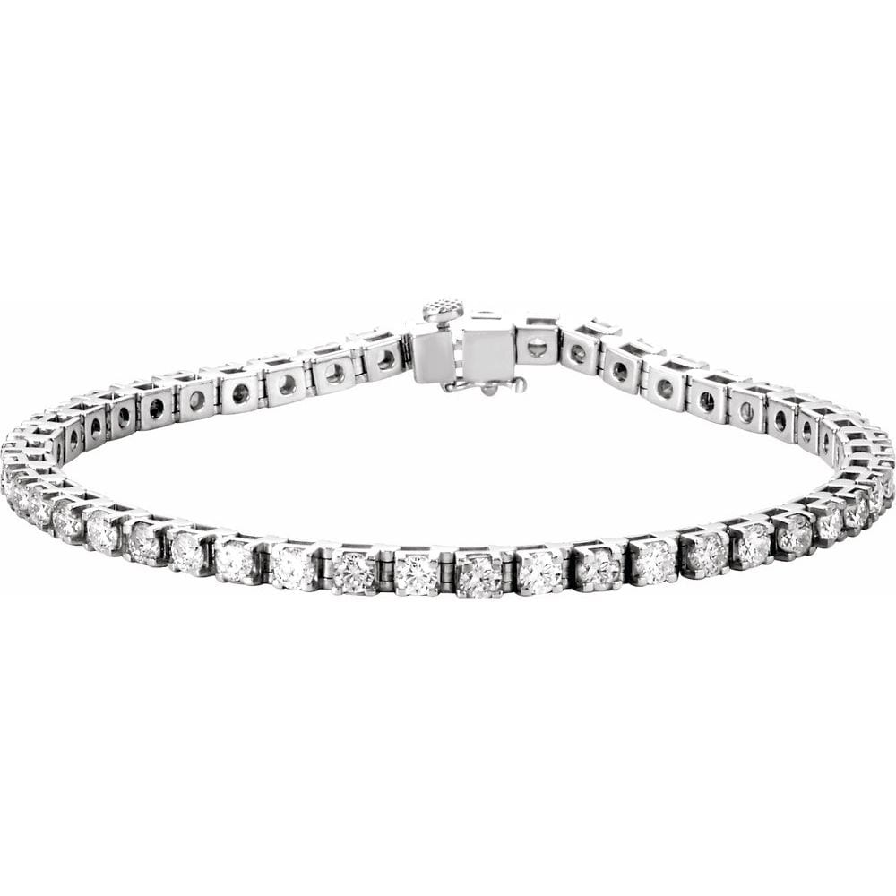 14k Gold Diamond Line Bracelet, 7