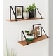preview thumbnail 3 of 69, Kate and Laurel Soloman Wood 2 Piece Shelves with Metal Brackets