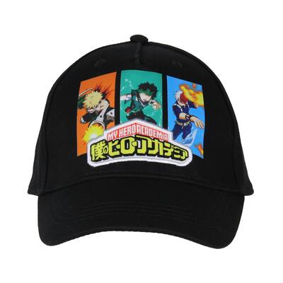 My Hero Academia Anime Boys Hat Deku Shoto Bakugo Character Panel Adjustable Youth OSFM Snapback Cap
