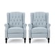 preview thumbnail 21 of 34, Walter Tufted Fabric Recliners (Set of 2) by Christopher Knight Home