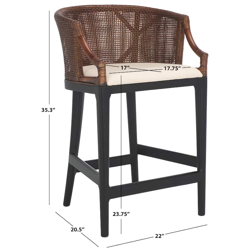 SAFAVIEH Home Brando Counter Stool - 22"W x 21"D x 35"H
