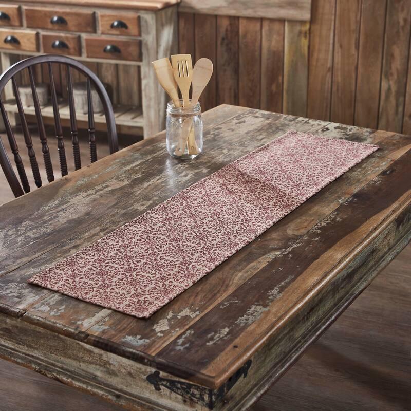 Custom House Black Tan Jacquard Runner 12x36
