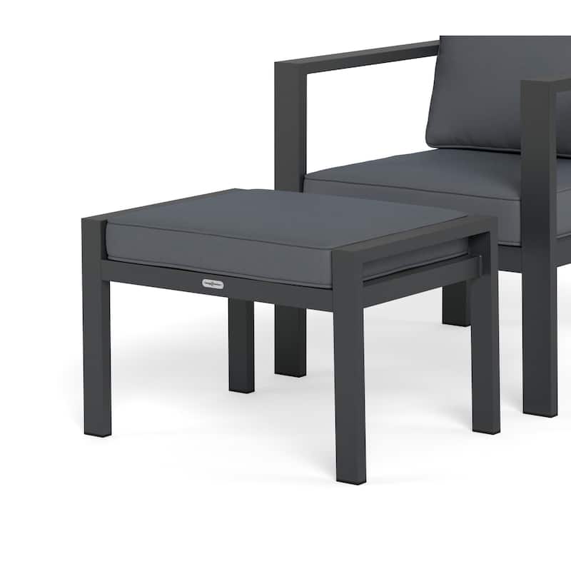 Lakeview Aluminum Outdoor Ottoman with Cushion