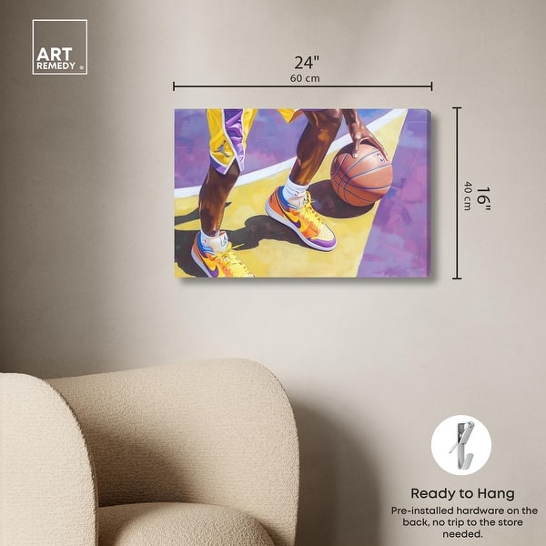 dimension image slide 3 of 6, Legend Court Canvas by Art Remedy, Gallery Wrapped