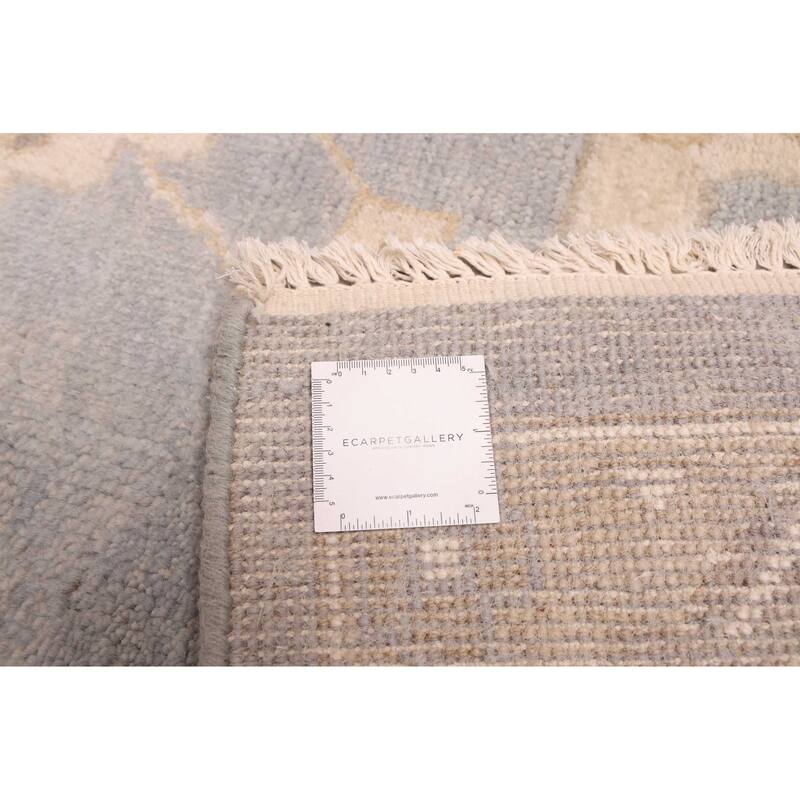 ECARPETGALLERY Hand-knotted Royal Oushak Light Denim Blue Wool Rug - 9'2 x 12'3