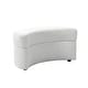 preview thumbnail 87 of 96, Upholstered Chenille Boucle Half Moon Storage Ottoman with Tray