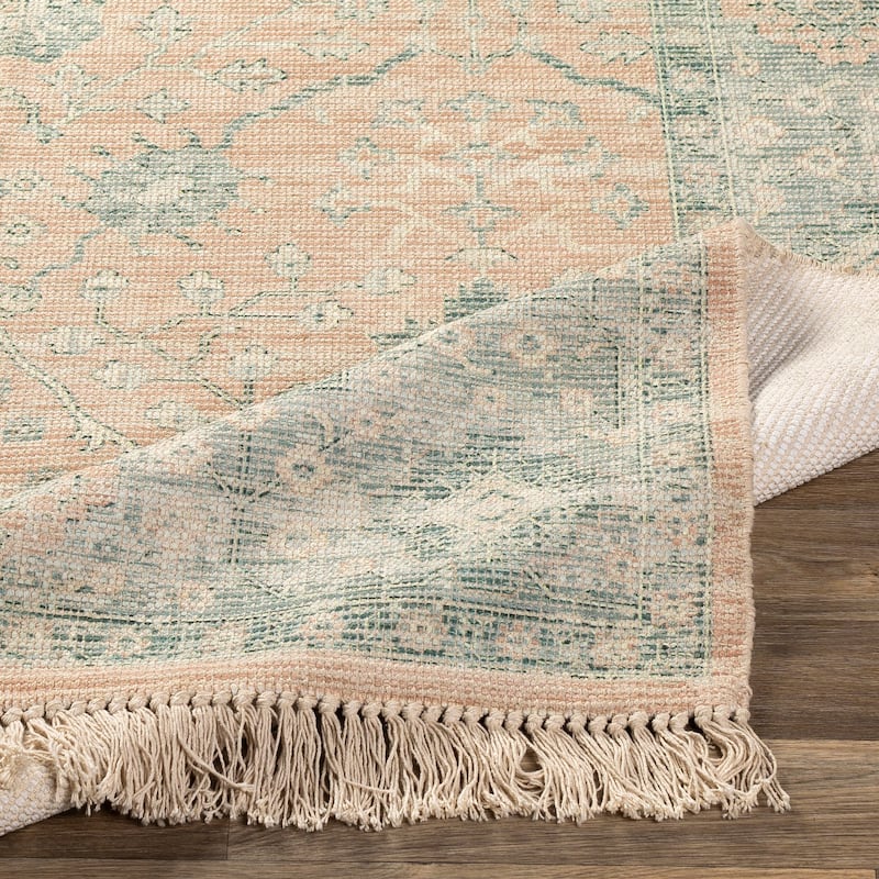 Livabliss Betsy Handmade Persian Floral Cotton Area Rug