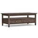 preview thumbnail 60 of 76, WYNDENHALL Norfolk Wood Transitional Coffee Table - 48 Inches wide