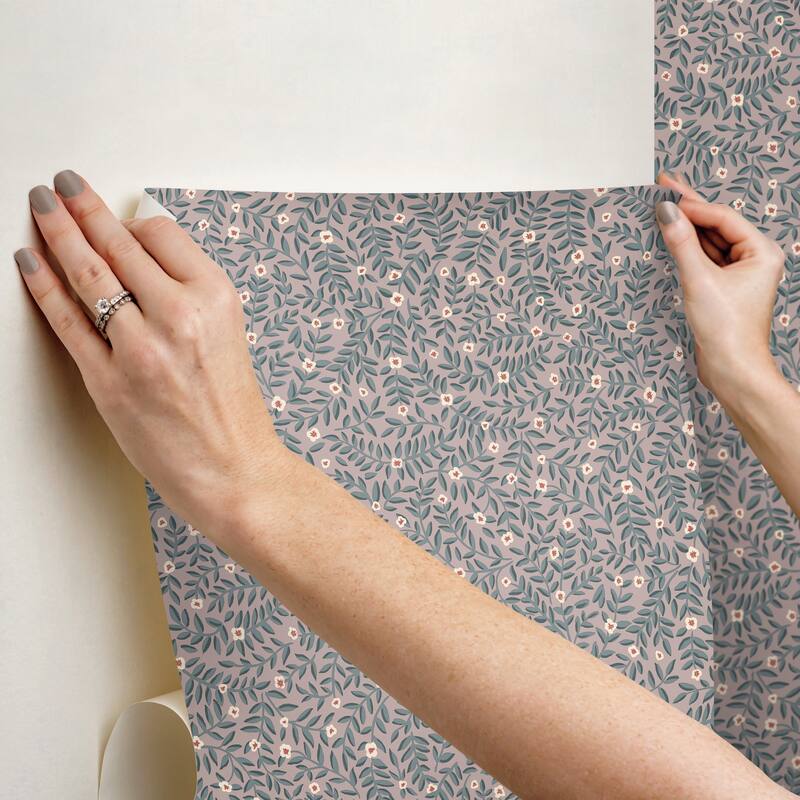 Rifle Paper Co. Elodie Lavender Petite Floral Premium Peel + Stick Wallpaper