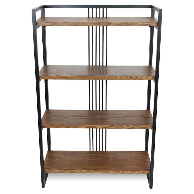4-Tier Handmade Display Shelf - 47.25" - Brown and Black