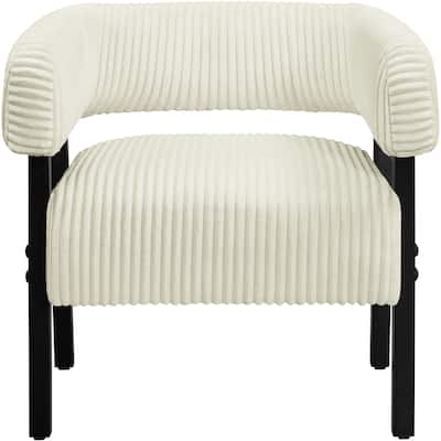 Yaheetech Corduroy Accent Chair with Solid Wood Legs for Living Room, Bedroom