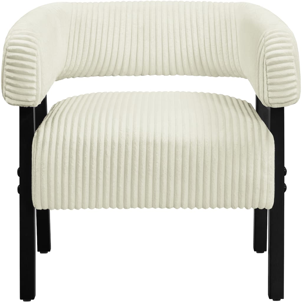 Yaheetech Corduroy Accent Chair with Solid Wood Legs for Living Room, Bedroom