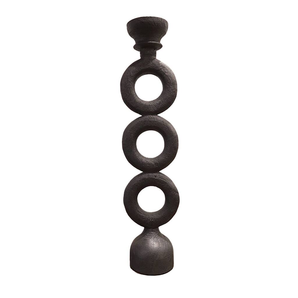 Juniper 21" Tall Candle Stand, Black
