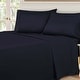 preview thumbnail 34 of 44, Superior Egyptian Cotton 530 Thread Count Deep Pocket Solid Sheet Set California King - Navy Blue