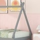 preview thumbnail 6 of 25, Twin Size Monttessori Bed with Turndle, Wooden Tent Floor Bed Frame