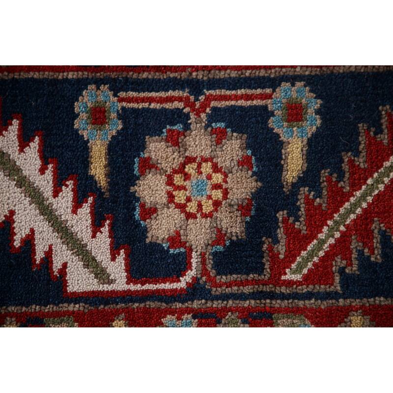 Light Blue Oushak Oriental Area Rug Hand-Knotted Wool Carpet - 8'2"x 9'10"