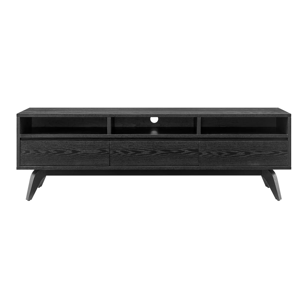 Lawrence 63" Media Stand in Black Stained Ash - 62 inches