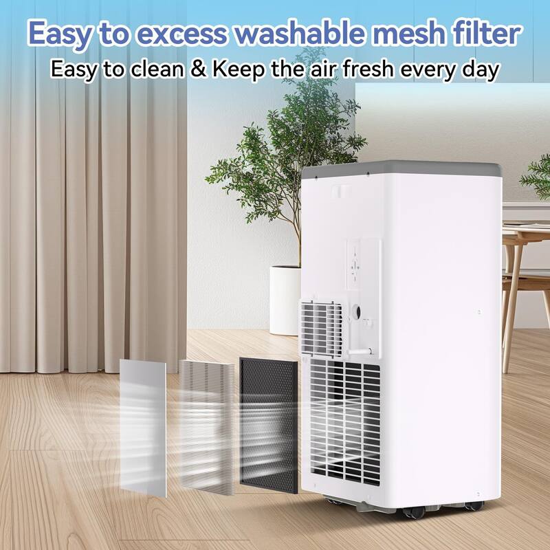 10000 BTU 3-in-1 Portable Air Conditioner with Dehumidifier, Fan, Quiet AC with Remote,Window Kit