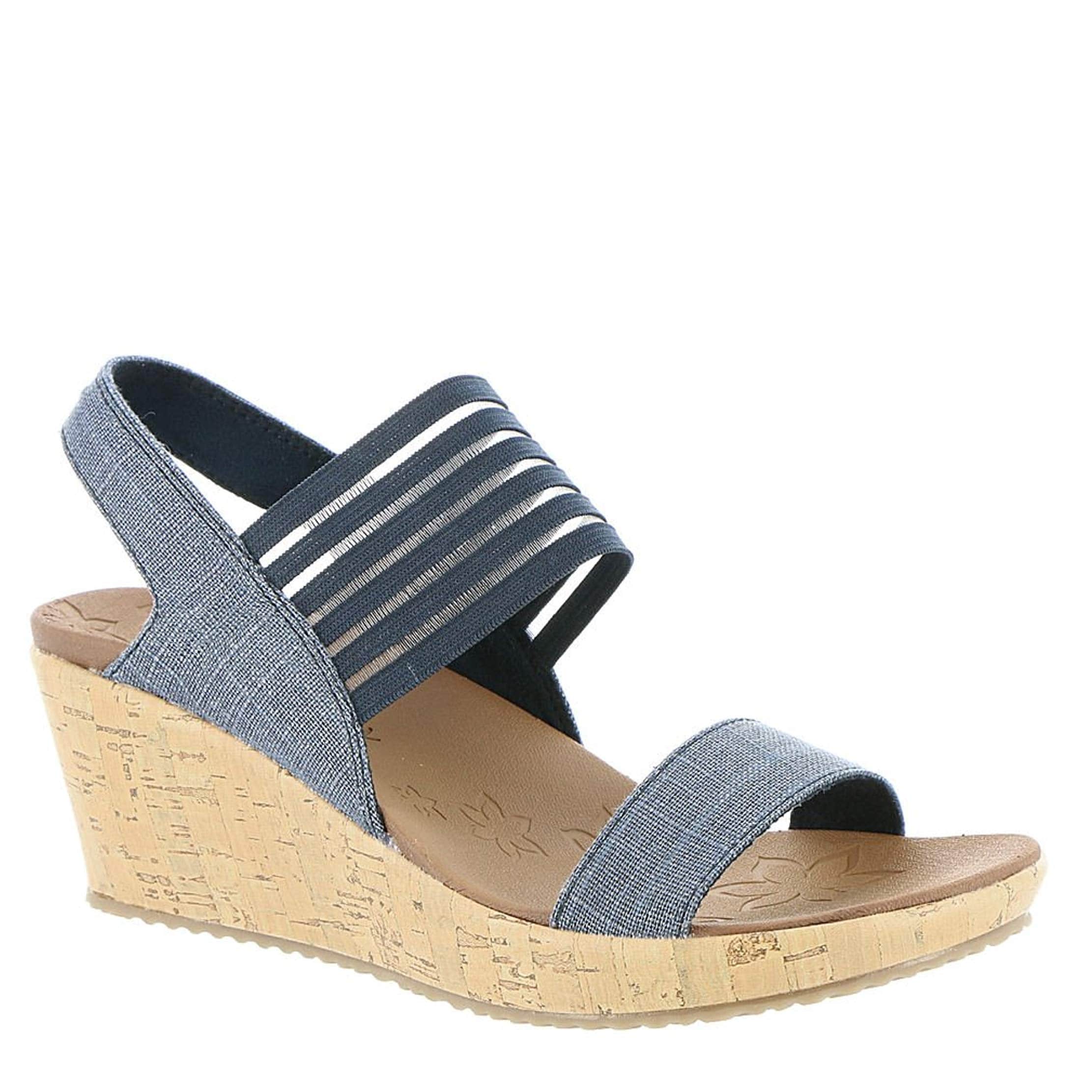 skechers beverlee smitten kitten women's wedge sandals