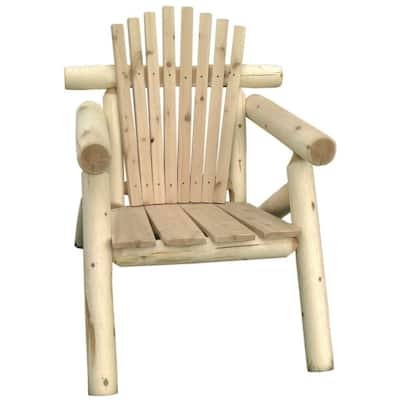 Outdoor Cedar Log Adirondack Chair