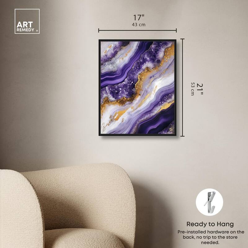 Gemstone Labyrinth I Canvas by Art Remedy