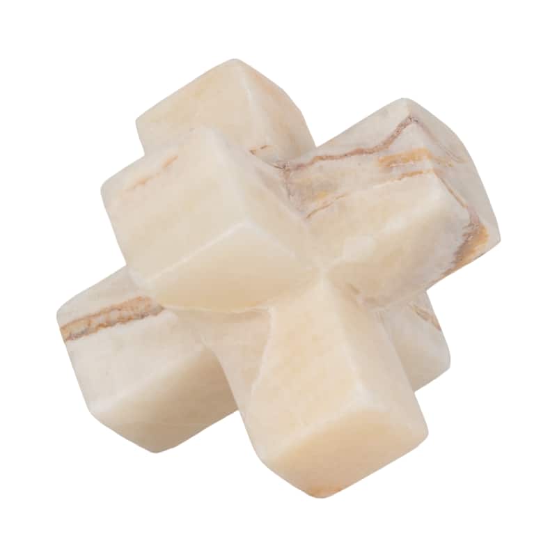 Sagebrook Home Gustavo Style Marble Onyx 4"H Jack - 4" x 4" x 4"