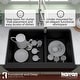preview thumbnail 49 of 57, Karran Farmhouse/Apron-Front Quartz Double Bowl Kitchen Sink