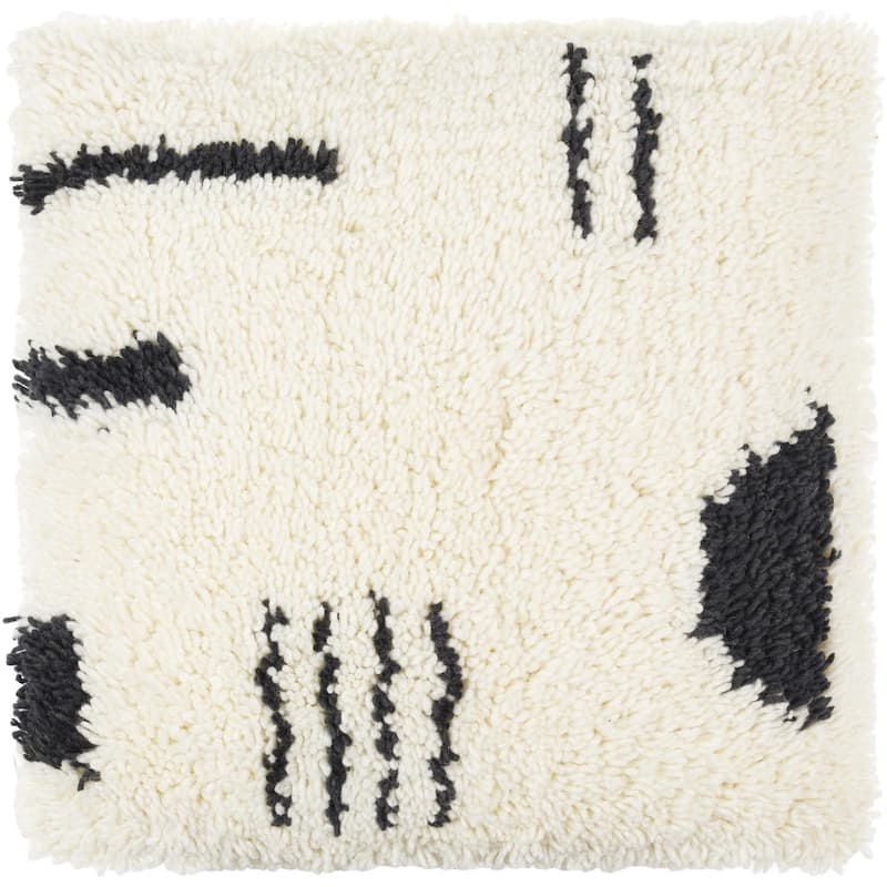 Artra Wool Contempoary Plush Throw Pillow