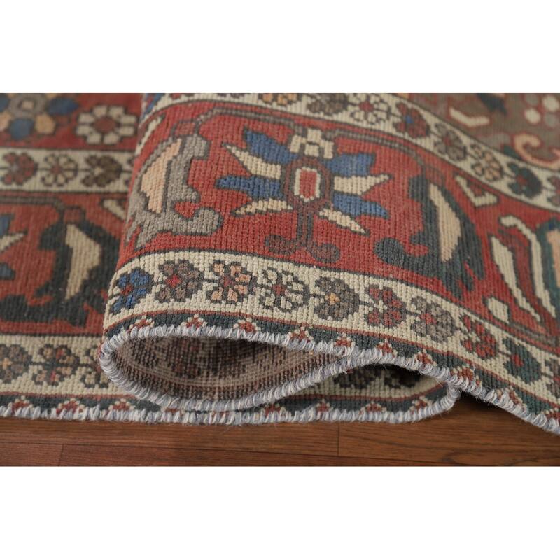 Pink Bakhtiari Vintage Persian Area Rug Handmade Wool Carpet - 6'10" x 9'10"