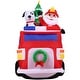 preview thumbnail 9 of 9, Fraser Hill Farm 7-Ft. Pre-Lit Inflatable Santa in Fire Truck