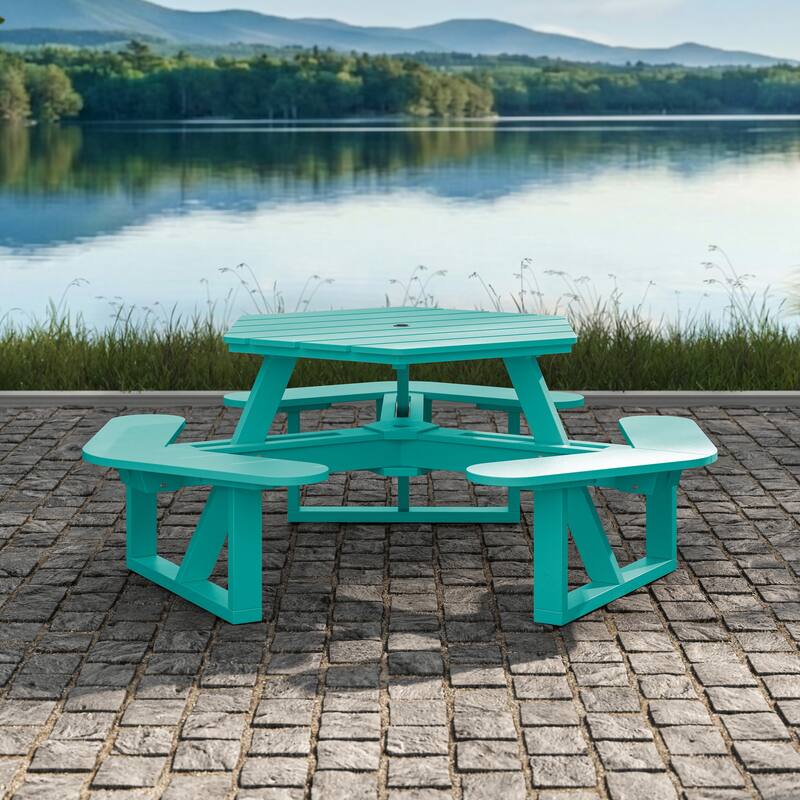 Shoreline Hexagon Picnic Table
