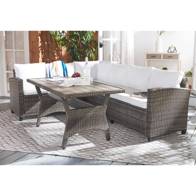 SAFAVIEH Outdoor Living Jovita 3-Piece Sectional Set