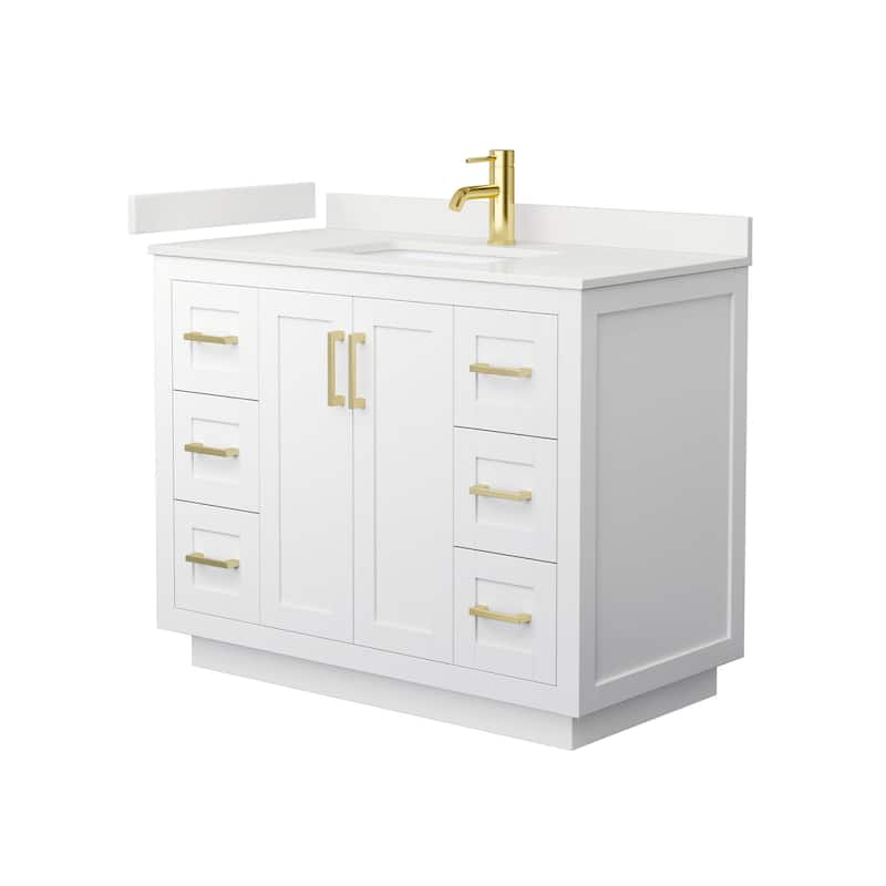 Wyndham Collection WCF292942S-QTZ-UNSMXX Miranda 42" Free Standing