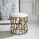 preview thumbnail 2 of 2, Uttermost 23579 Trellis 18" Wide Iron Framed Accent Stool