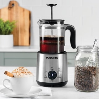 Kalorik Bartista 3-Cup Stainless Steel Electric French Press Coffee Maker  Refurbished - Bed Bath & Beyond - 32079136